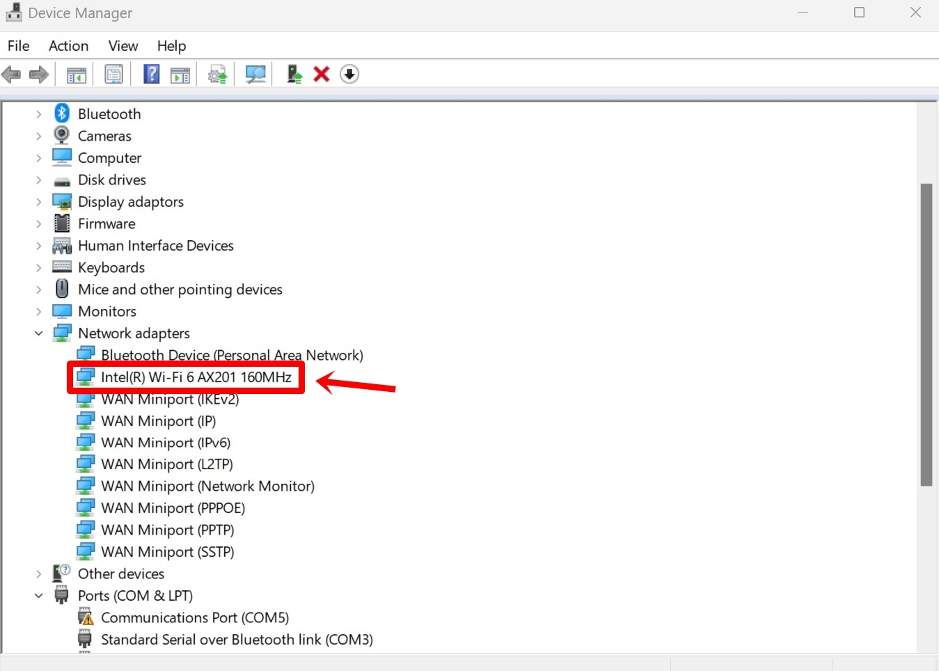 Update network adapters to fix WiFi connection on Windows