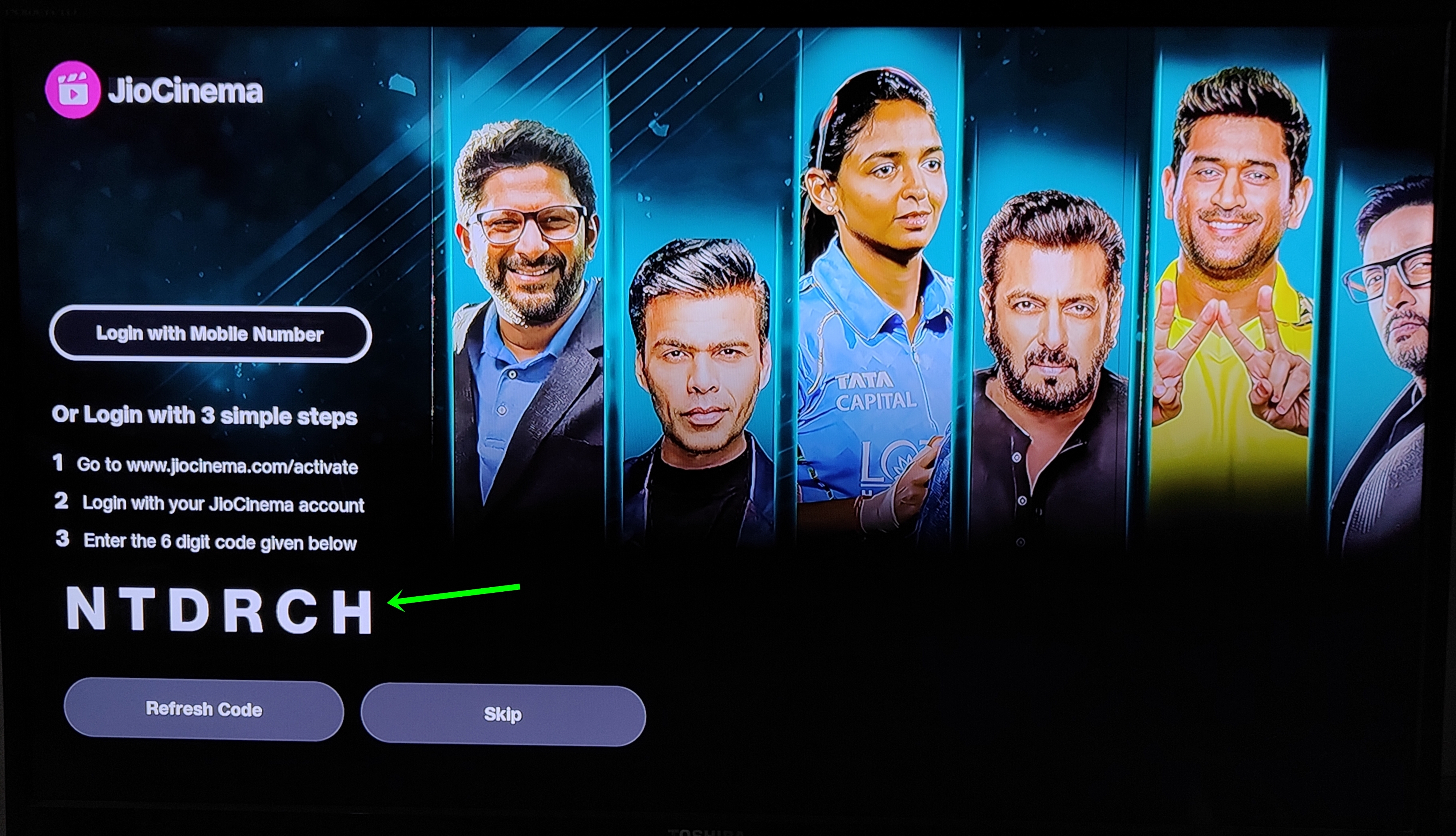 Activate Jio Cinema on Android TV