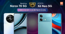 Realme Narzo 70 5G vs POCO X6 Neo 5G battery comparison: a close contest