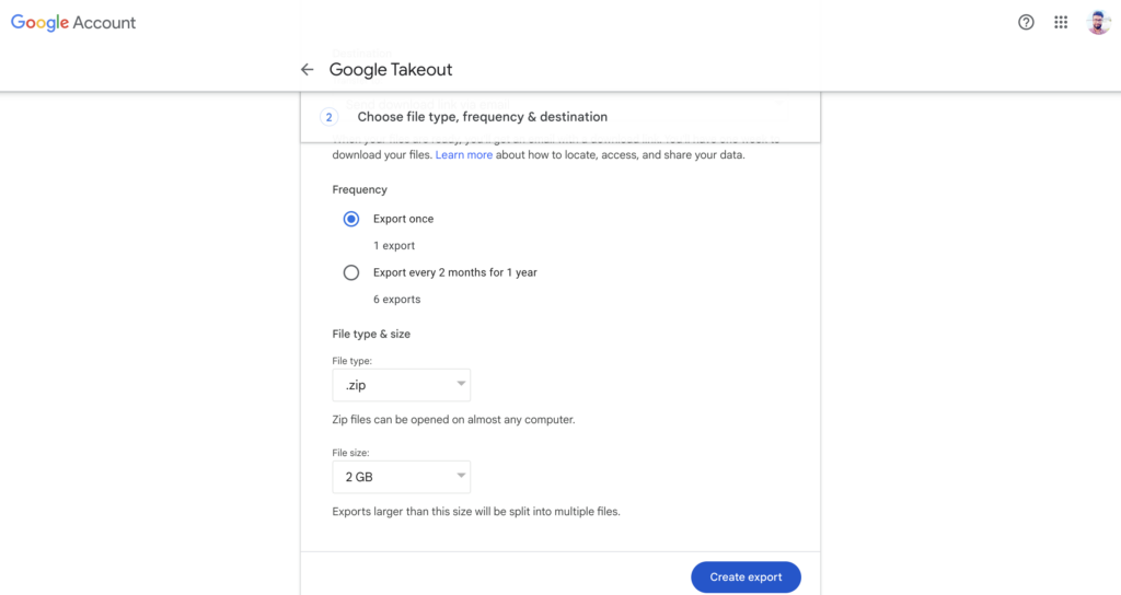 Google Takeout