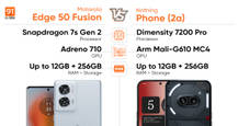 Motorola Edge 50 Fusion vs Nothing Phone (2a) performance comparison: which is the better Rs 25,000 performer?