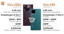 Comparing the Vivo V30e with the Vivo V30: what are the key differences?