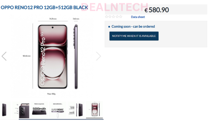 OPPO Reno12 Pro leak