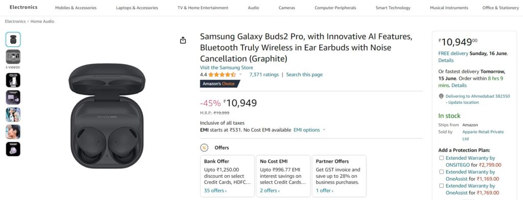 Harga diskon Samsung Galaxy Buds 2 Pro