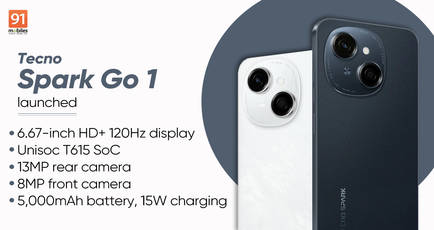 Tecno Spark Go 1 with 120Hz display, Unisoc T615 SoC launched in India: price, specifications