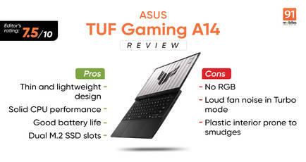 ASUS TUF Gaming A14 review: portable, powerful and efficient