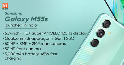 Samsung Galaxy M55s 5G with Snapdragon 7 Gen 1 chipset, 50MP selfie camera launched in India: price, specs