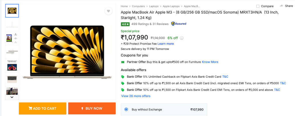 Apple MacBook Air M3, MacBook Air M2 prices discounted in India in Flipkart Black Friday sale: Should you buy? 3 air m3