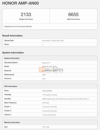 Honor-300-series-Geekbench
