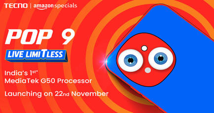 Tecno POP 9 4G India launch date revealed, price teased to be under Rs 10,000 on Amazon