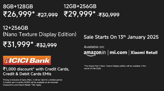 Xiaomi-Pad-7-India-price-bank offers