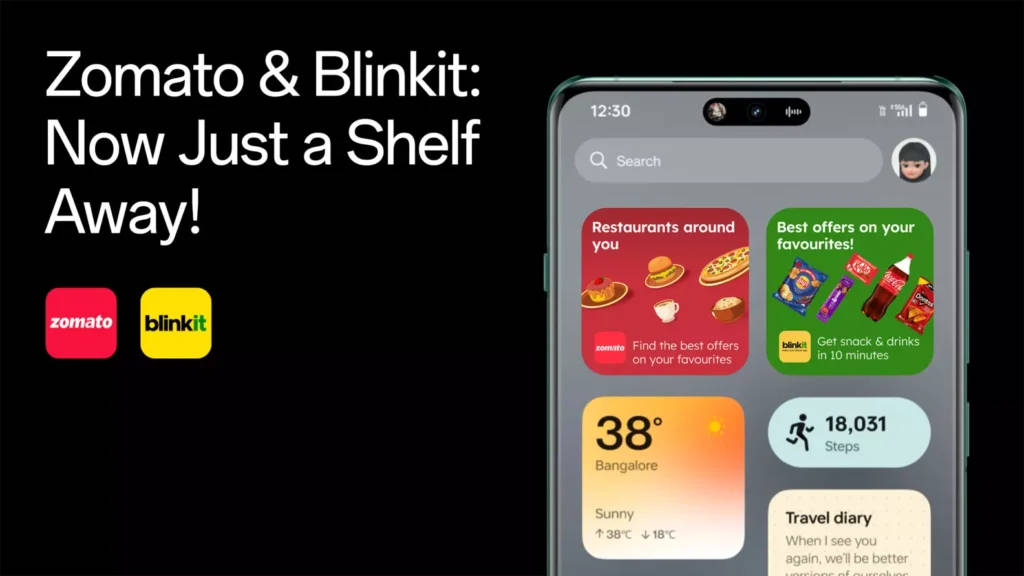 Zomato Blinkit shelf
