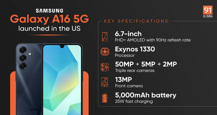 Samsung Galaxy A16 5G with Exynos 1330 SoC, 6 years of Android updates launched in the US: price, specs