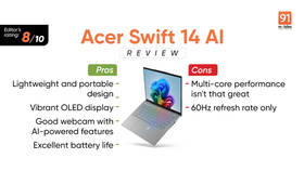 Acer Swift 14 AI review: a powerful and stylish ultrabook that lasts quite long