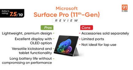 Microsoft Surface Pro (11th-Generation) Review: Snapdragon x Microsoft Doesnt Disappoint