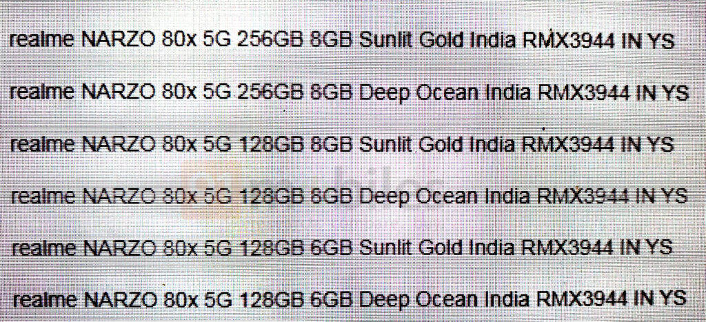 Realme Narzo 80x