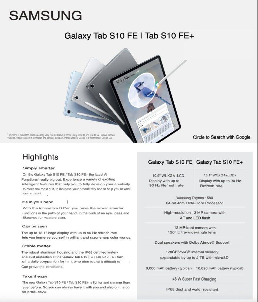 Samsung-Galaxy-Tab-S10-FE-specs