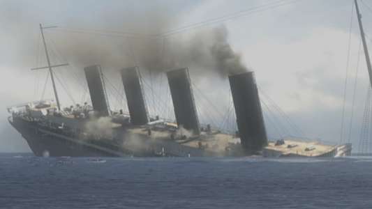 Sinking of the Lusitania - Backdrop