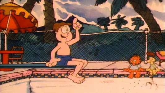 Garfield In Paradise - Backdrop