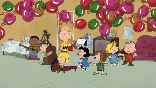 Happy New Year  Charlie Brown - Backdrop