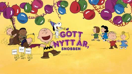 Happy New Year  Charlie Brown - Backdrop