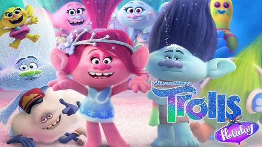 Trolls Holiday - Backdrop
