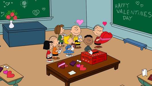 Be My Valentine  Charlie Brown - Backdrop