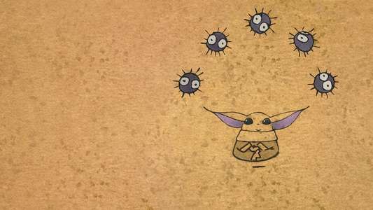 Zen – Grogu and Dust Bunnies - Backdrops
