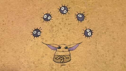 Zen – Grogu and Dust Bunnies - Backdrops