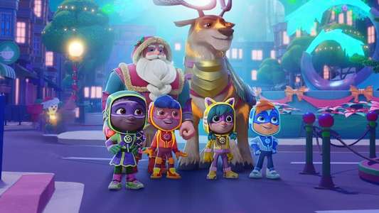 The Action Pack Saves Christmas - Backdrops