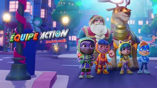 The Action Pack Saves Christmas - Backdrops