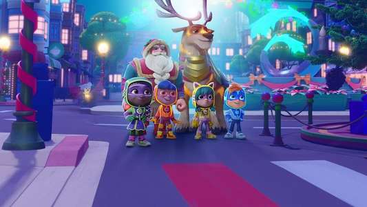 The Action Pack Saves Christmas - Backdrops