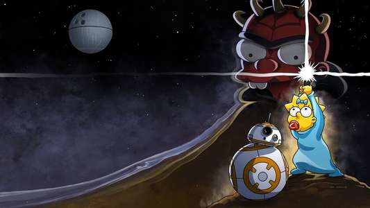 Maggie Simpson in The Force Awakens from its Nap - Backdrops