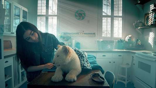 Lena and Snowball - Backdrop