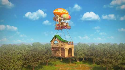Calico Critters: Everyone's Big Dream Flying in the Sky - Backdrop