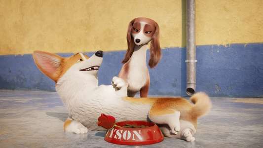 The Queen's Corgi - Backdrop