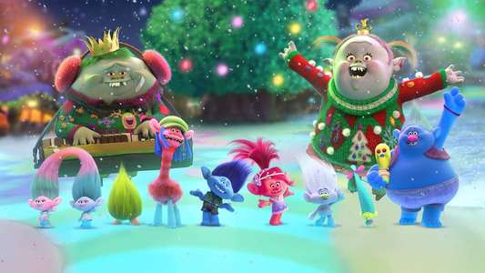 Trolls Holiday - Backdrop