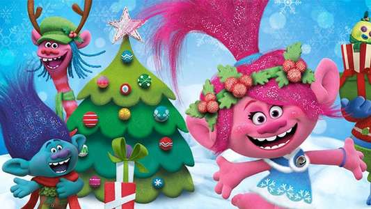 Trolls Holiday - Backdrop