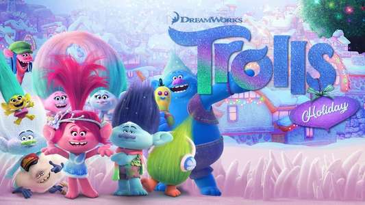 Trolls Holiday - Backdrop