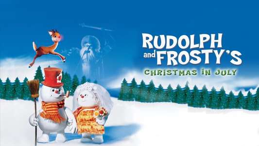 Rudolph and Frosty's Christmas in July - Backdrop