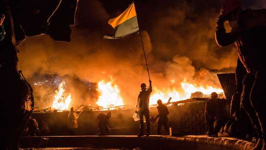 Ukraine on Fire - Backdrop
