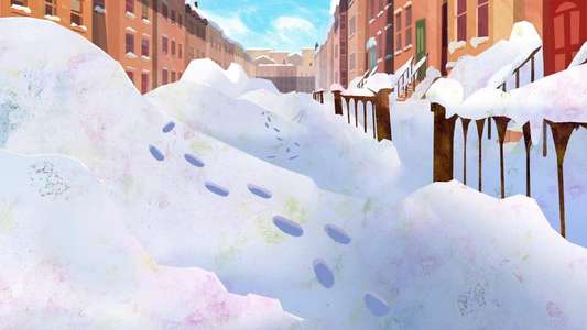 The Snowy Day - Backdrop