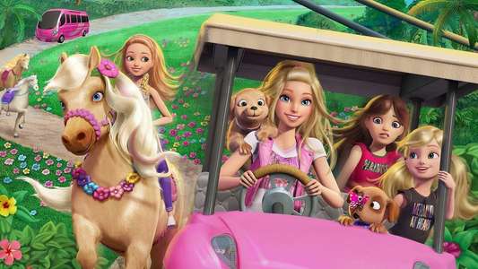 Barbie & Her Sisters in a Puppy Chase - Backdrop