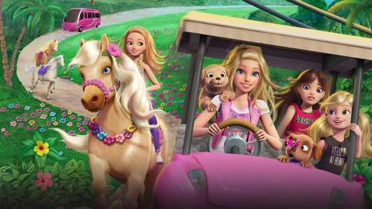 Barbie & Her Sisters in a Puppy Chase - Backdrop