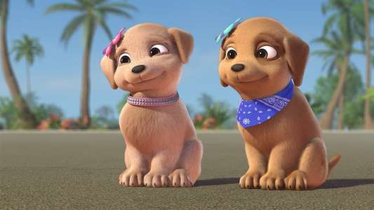 Barbie & Her Sisters in a Puppy Chase - Backdrop