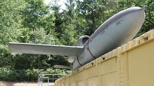 Bombing Hitler's Supergun - Backdrop