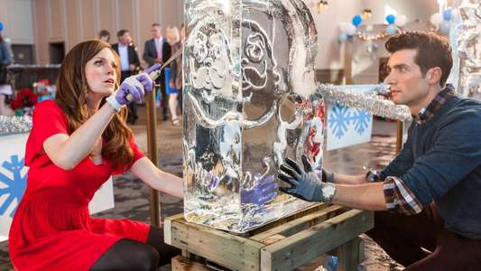 Ice Sculpture Christmas - Backdrop
