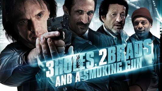 Three Holes  Two Brads  and a Smoking Gun - Backdrop