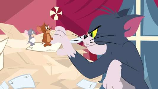 Tom and Jerry Santa's Little Helpers - Backdrop