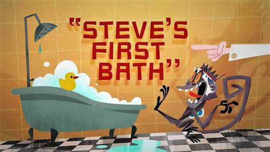 Steve's First Bath - Backdrop